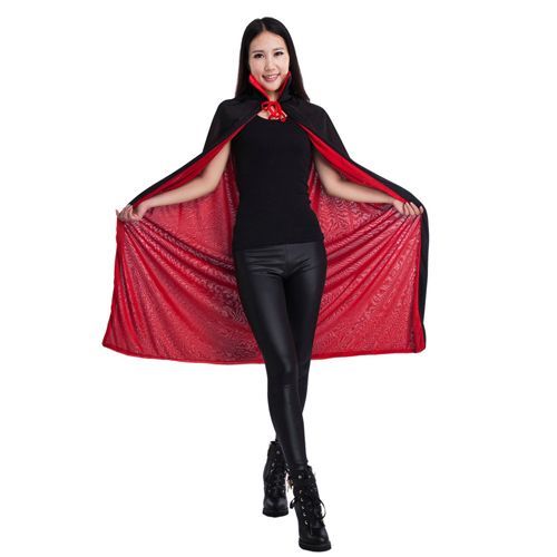 Cape Longue Rouge Déguisement Cosplay Costume Vampire Dracula Douce Chaude Gothique Carnaval Soirée Déguisée Black Sugar
