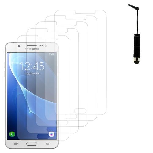 Samsung Galaxy J7 (2016) J710f/ Duos/ J710fn/ J710m/ J710h (Non Compatible Galaxy J7 (2015)): Lot / Pack De 5x Films De Protection D'écran Clear Transparent + 1 Mini Stylet Tactile