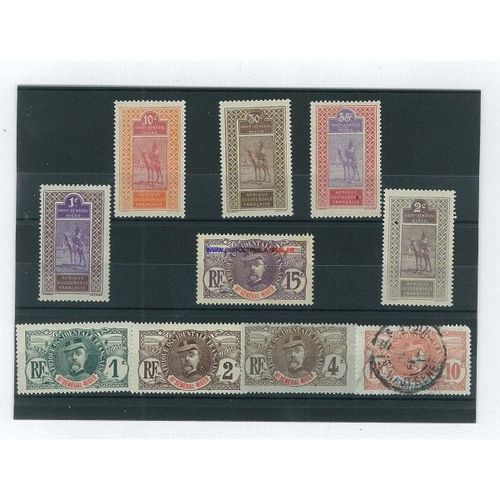 Haut Senegal Niger 10 Timbres Differents Obliteres