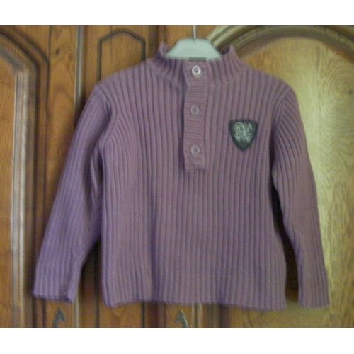 Pull Mauve Verbaudet - Taille 6 Ans