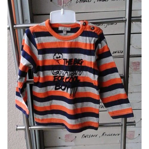 Sous-Pull "" Grain De Blé "" Coton T18 Mois Orange