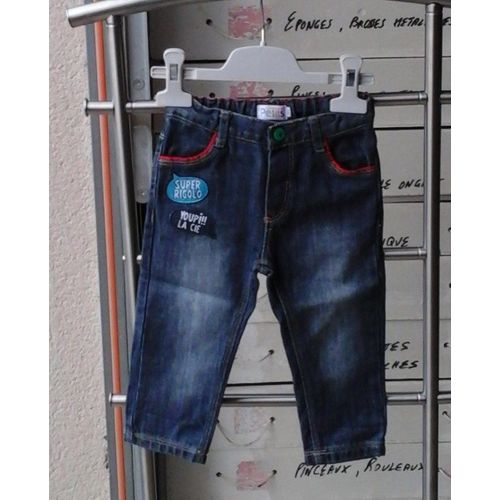Jean "" La Compagnie Des Petits"" Coton T18 Mois Bleu Foncé