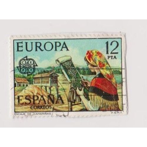 Timbre Oblitéré Espagne Coutumes Costumes 
