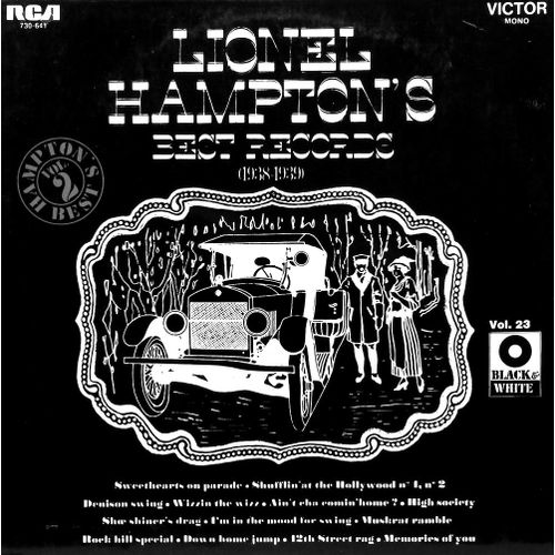 Disque Vinyle Lp 33 Tours - Série Rca Black & White - Victor 730641 - Lionel Hampton - Best Records - Volume 23 - (1938-1939)