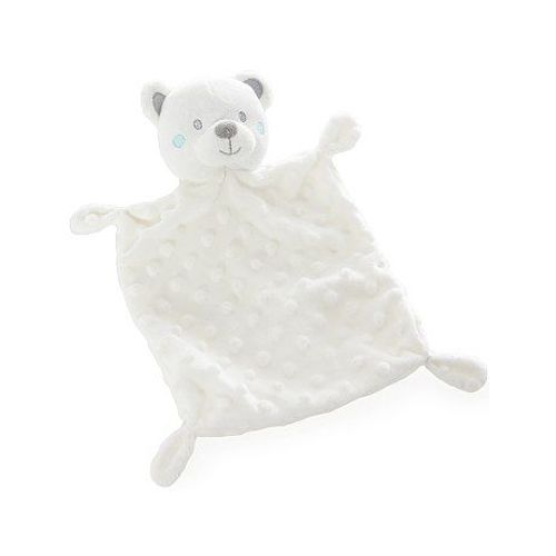 Doudou Ours Blanc Pois Relief Simba Toys Benelux Ourson Peluche Bebe Naissance Mixte Soft Toys Blankie