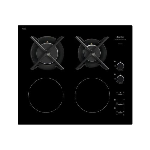 Sauter SPI6414BM - Table de cuisson mixte induction et gaz - 4 plaques de cuisson - Niche - largeur : 56 cm - profondeur : 49 cm - noir