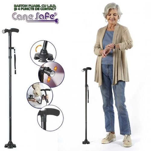 'cane Safe' Canne De Marche Pliable