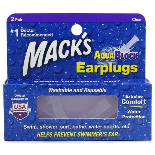 Mack's Bouchon D'oreille Surf Aquablock - 2 Pairs/Box Mixte