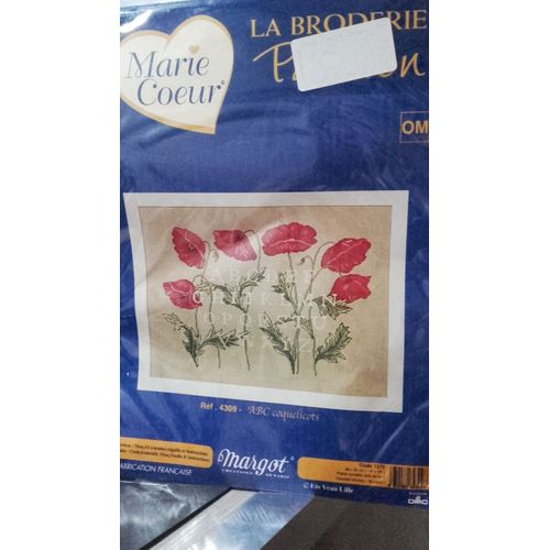 Kit Broderie Thème Abécédaire Coquelicots