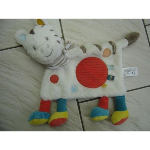 Doudou Plat Zèbre Blanc Nicotoy Simba Toys