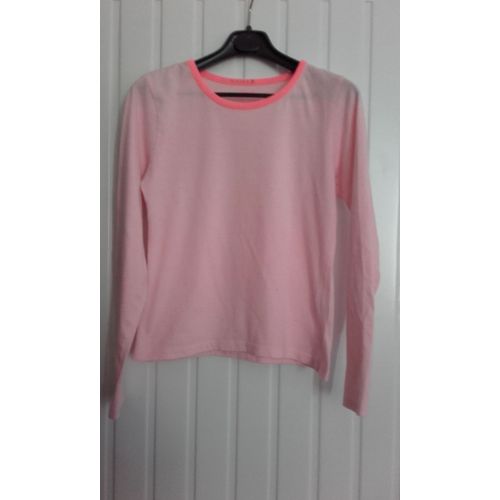 T-Shirt Manches Longues Tex Fille 9 - 10 Ans Rose Fluo