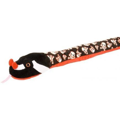 Peluche Serpent Tete De Mort Rouge Et Noir 135 Cm - Wild Republic