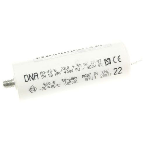 CONDENSATEUR PERMANENT 22 MF 450V POUR LAVE LINGE GORENJE - 58010219