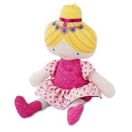 Doudou plat Poupée fille rose arbres avion maison NICOTOY