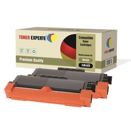 Pack 2 TONER EXPERTE Compatibles TN2320 Cartouches de Toner pour Brother HL-L2300D, HL-L2320D, HL-L2340DW, HL-L2360DN, HL-L2360DW, HL-L2365DW, HL-L2380DW, DCP-L2500D, DCP-L2520DW, DCP-L2540DN, DCP-L2