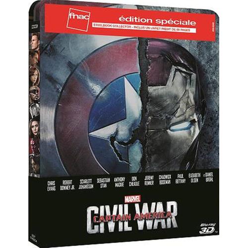 Captain America : Civil War Edition Spéciale Steelbook Blu-Ray 3d + 2d