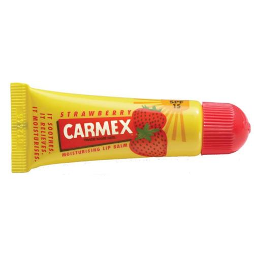 Carmex À La Fraise Hydratant Baume À Lèvres Spf 15 Tube Pour La Sèche Et Les Lèvres Gercées 10g 