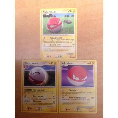 Voltorbe 60pv (81/100) + Voltorbe 60pv (80/100) + Electrode 90pv (36/100)  Pokemon