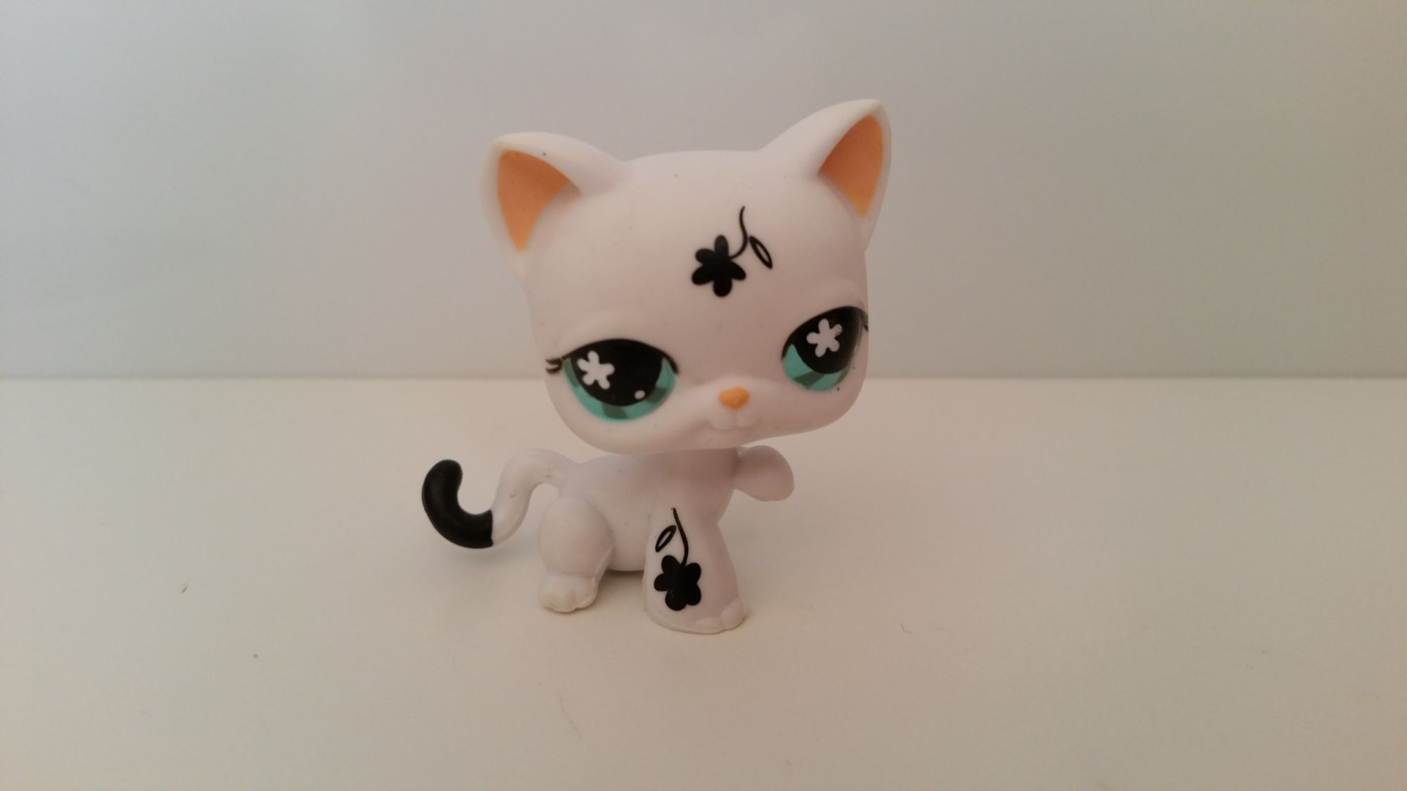 Littlest Petshop Chat Europeen Noir Blanc Fleur Lps Pet Shop Animaux Collection Jeux Jouet Enfant Collector Hasbro Rakuten