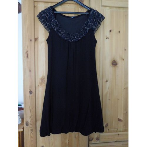 Robe Boule Pois Etam Viscose 36 Noir
