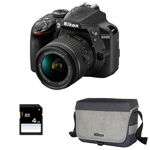 NIKON D3400 + 18-55 VR + Sac + SD 4Go