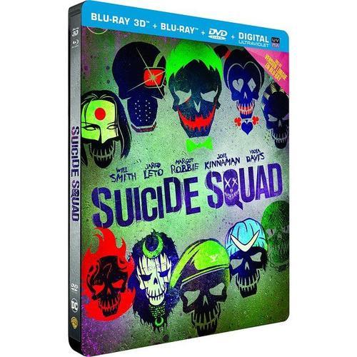 Suicide Squad - Blu-Ray 3d + 2d + 2d Extended Edition + Dvd + Copie Digitale Ultraviolet - Boîtier Steelbook