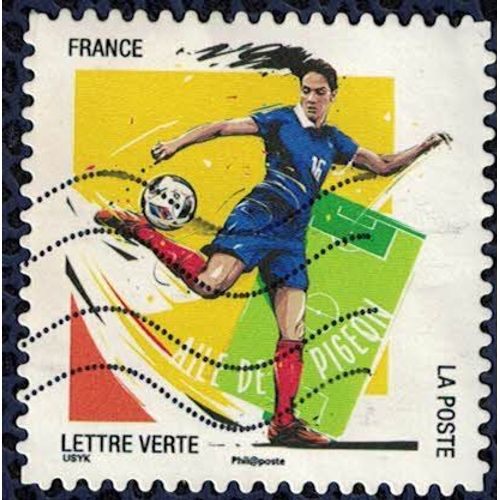 France 2016 Oblitéré Used Football Vos Gestes Préférés Aile De Pigeon