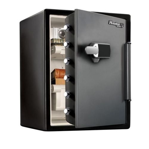 MASTER LOCK Coffre-fort de sécurité a combinaison tactile avec alarme. ignifugé et résistant a l'eau