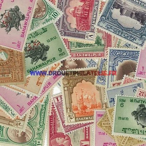 Bahawalpur 25 Timbres Differents Obliteres