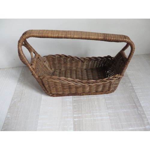 Ancien Porte Bouteille  En Osier