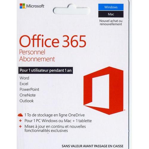 MICROSOFT PACK OFFICE 365 PERSONNEL