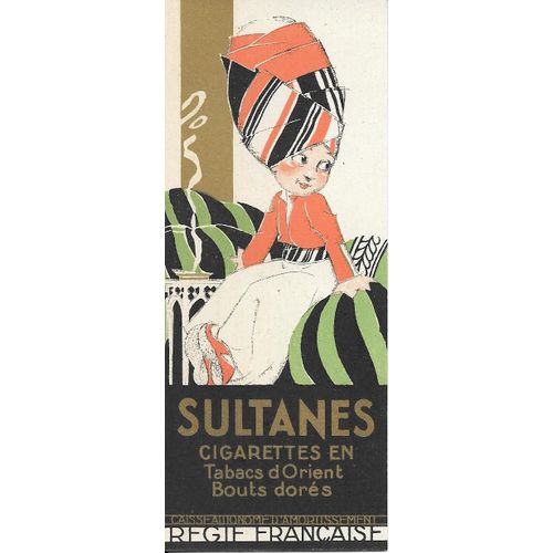 Marque-Page Ancien : Cigarettes Sultanes / Cigarettes Gitanes