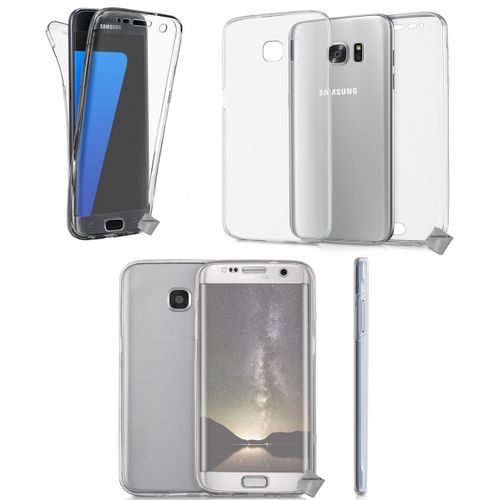 Housse Etui Coque Gel Fine 360 Integrale Samsung G935 Galaxy S7 Edge + Film Ecran - Transparent