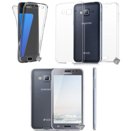 Housse Etui Coque Gel Fine 360 Integrale Samsung Galaxy J5 (2016) + Verre Trempe - Transparent