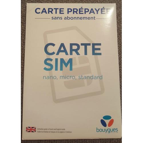 Carte Sim Bouygues Télécom