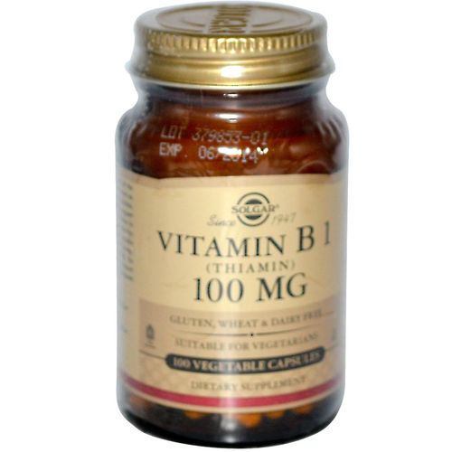 La Vitamine B1, 100 Mg, 100 Veggie Caps -Solgar 