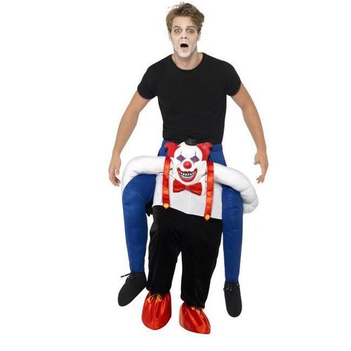 Déguisement Homme Sur Dos Clown Sinistre Adulte Halloween Taille Unique