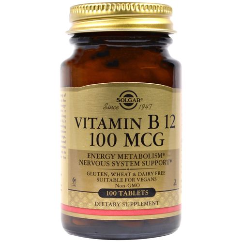 La Vitamine B12, 100 Mcg, 100 Comprimés -Solgar 