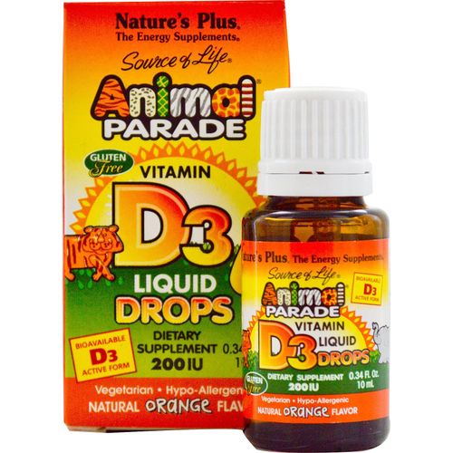 Source De Vie, Animal Parade, La Vitamine D3, Liquid Drops -De Nature Plus 