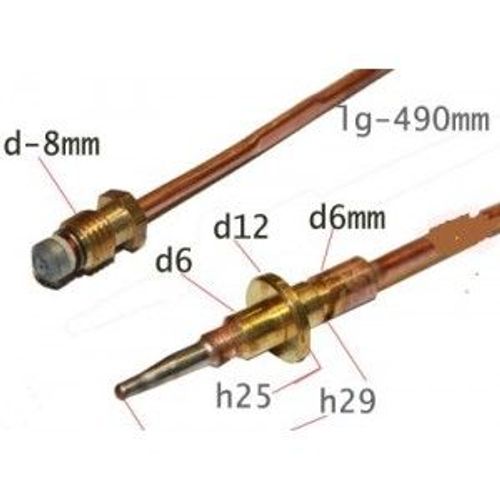 Thermocouple Longueur 490mm Pour Table De Cuisson De Dietrich