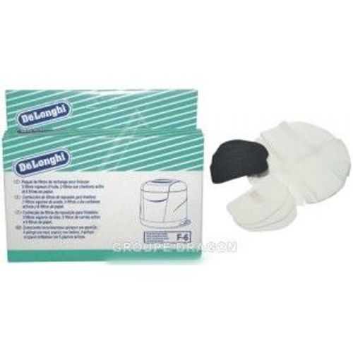 Kit Filtre 6 Huile 3 Vapeur 3charbon Actif Pour Friteuse Delonghi