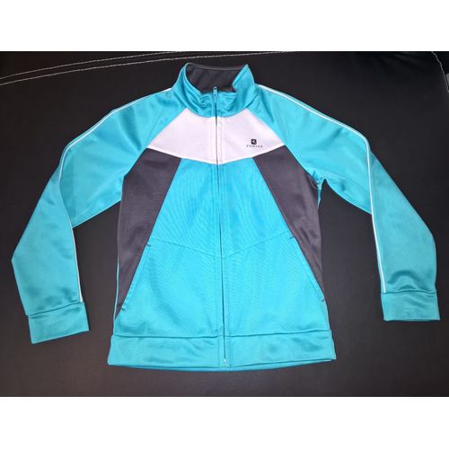 Veste Domyos De Survêtement Polyester 6 Ans Turquoise