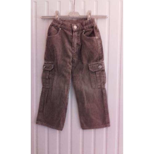 Pantalon C&a Velours Cotelé Garçon 4 Ans Marron 