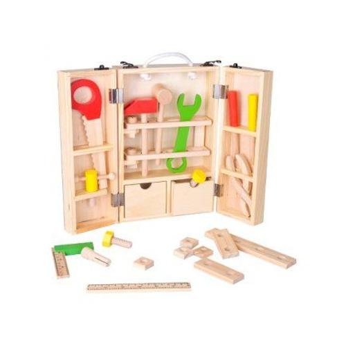 Valisette Outils Et Accessoires En Bois - Mallette Bricolage Enfant