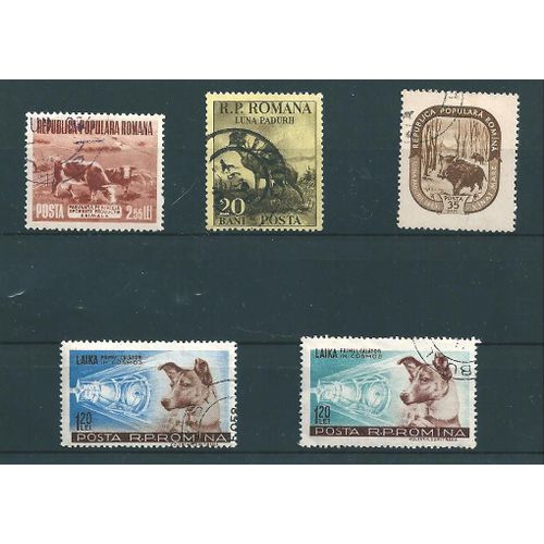 Roumanie N° 1334, 1337, 1370, 1550 & 1551