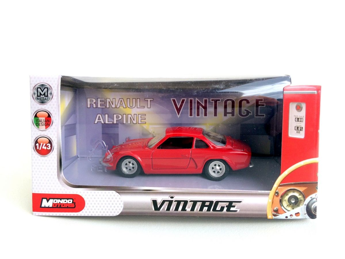 Mondo Motors RENAULT ALPINE rouge NEUF voiture miniature vintage 1/43 métal 