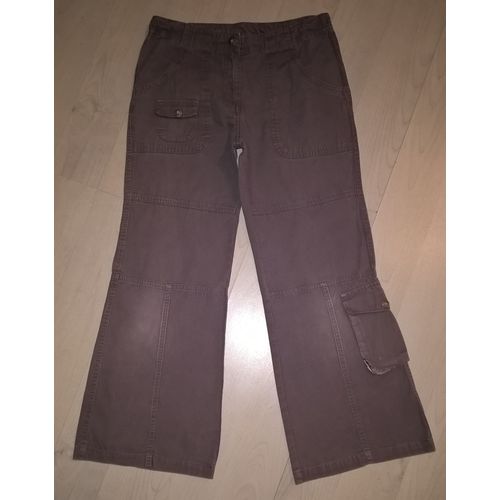 Pantalon Kiabi Kids Cargo Coton Fille 10 Ans Taupe