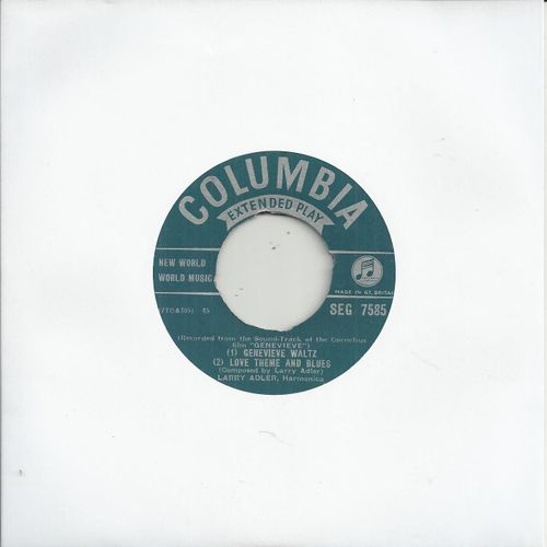 Sound-Track Of The Cornelius Film "Genevieve" :  Genevieve Waltz - Love Theme And Blues  (Composed By Larry Adler) / Le Grisbi (Wiener) - Pam-Pou-De (Gasté)