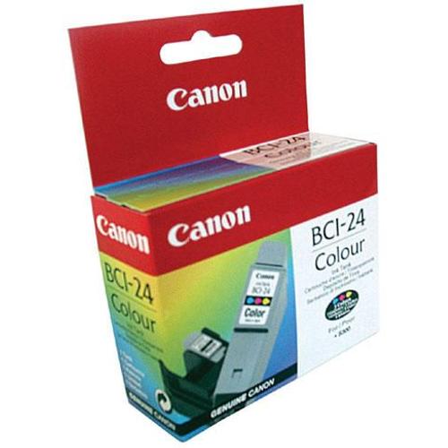 Canon BCI-24 - Réservoir d'encre - 1 x jaune, cyan, magenta - 170 pages - pour BJ-s200, S330; i45X; PIXMA iP1000, iP1500, iP2000, MP110, MP130; S200; SmartBase MP360