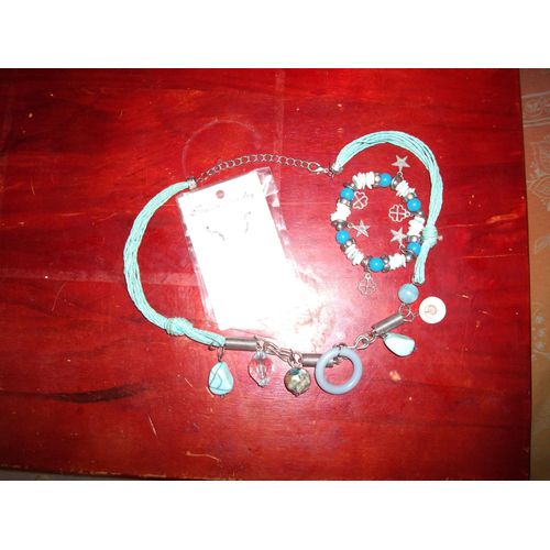 Parure De Bijoux Bleu